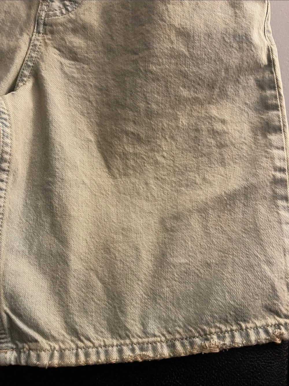 Free People We The Free Women’s Mud Wash Bermuda Denim Jean Jorts Size 25 NWOT
